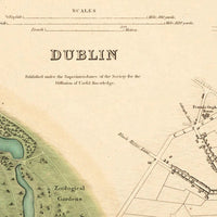 Vintage Map of Dublin, Ireland 1853 Antique Vintage  | Vintage Poster Wall Art Print |