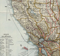 Vintage Map of California 1926 Vintage Map | Vintage Poster Wall Art Print |