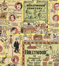 Old Map of Hollywood Los Angeles 1928 Vintage Map | Vintage Poster Wall Art Print |