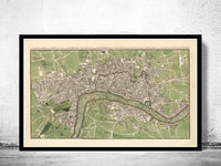 Old map of London 1763 Vintage Map | Vintage Poster Wall Art Print |