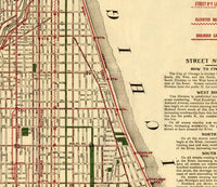 Old vintage map of Chicago 1906  | Vintage Poster Wall Art Print |