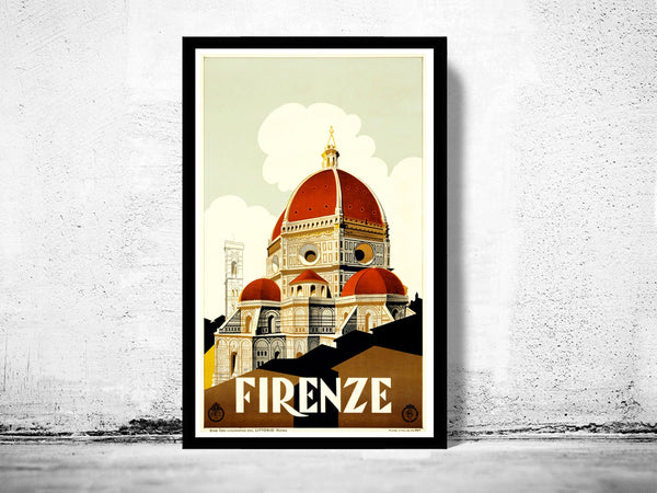 Vintage Poster of Florence Firenze Italy Italia  1930 Tourism poster travel