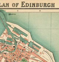 Old Map of Edinburgh 1901 Scotland Vintage Map | Vintage Poster Wall Art Print |