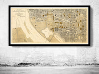 Old Map of Washington DC 1917  | Vintage Poster Wall Art Print |