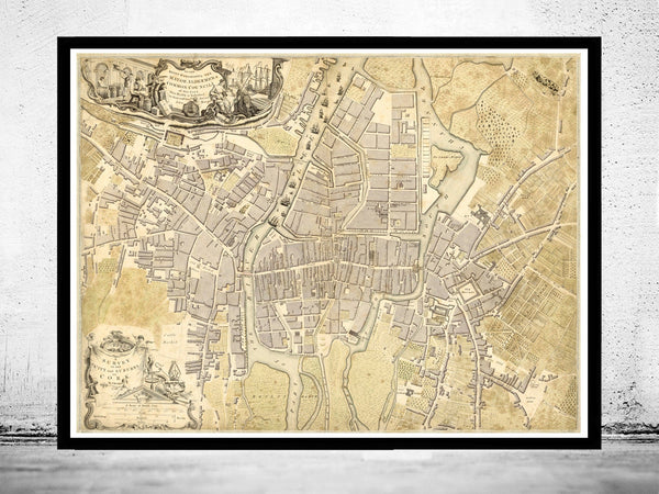 Vintage Map of Cork, Ireland 1759 Antique Vintage  | Vintage Poster Wall Art Print |