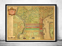 Old Map of Philadelphia 1802  | Vintage Poster Wall Art Print |