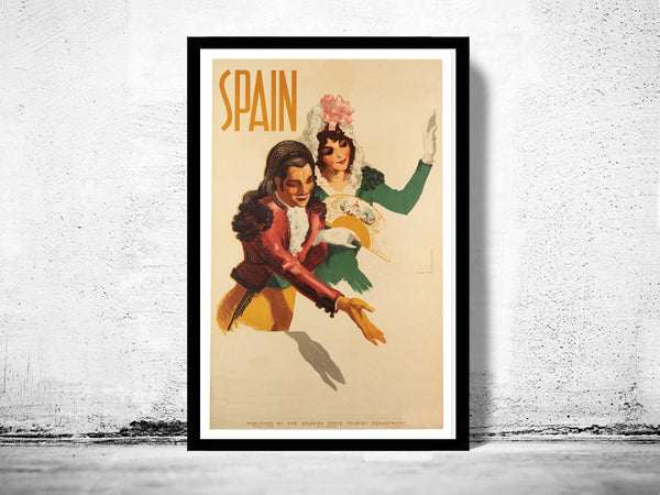 Vintage Poster of Spain, Travel Poster Tourism 1941  | Vintage Poster Wall Art Print |