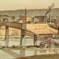 Panoramic View of Saint Paul Minnesota 1874