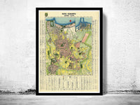 Old Map of Jakarta Batavia Indonesia Vintage Map | Vintage Poster Wall Art Print |