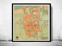 Old Vintage Map of The Hague Den Haag 1889 Antique Vintage Map  | Vintage Poster Wall Art Print |