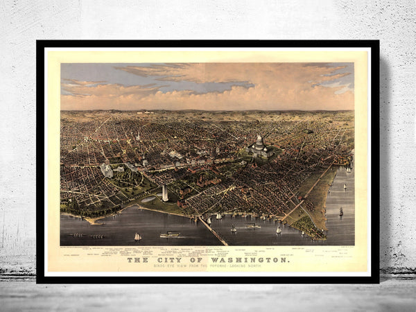 Old Washington City Panoramic View 1892