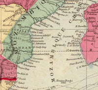 Old Map of Africa 1860  | Vintage Poster Wall Art Print | Vintage World Map