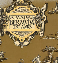 Vintage Map of Bermuda Islands 1930