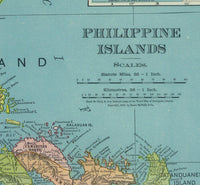 Old Map of Philippine Islands Philippines 1903  | Vintage Poster Wall Art Print |