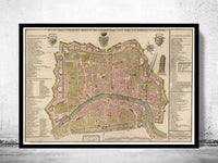 Old Map of Pisa Italy 1777 Vintage Pisa Italy Map | Vintage Poster Wall Art Print |