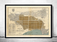 Old Map of Carmel By The Sea California 1920  | Vintage Poster Wall Art Print |