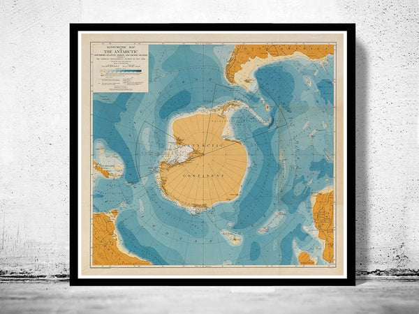 Old Map of Antarctica 1929 Vintage Map of Antarctica | Vintage Poster Wall Art Print | Vintage World Map