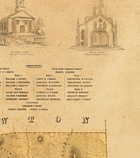 Old Map of Roxbury Boston 1849  | Vintage Poster Wall Art Print |