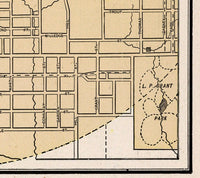 Old Map of Atlanta 1901 | Vintage Poster Wall Art Print |