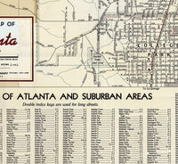 Old Map of Atlanta Vintage Map  | Vintage Poster Wall Art Print |