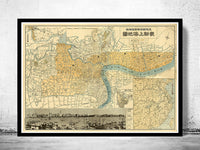 Vintage Map of Shanghai 1932  | Vintage Poster Wall Art Print |