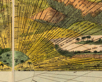 Old Chart Comparative View of the Heights of the Principal Mountains in the World 1828  | Vintage Poster