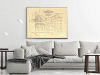 Old Map of Oakleigh City Australia 1883 | Vintage Poster Wall Art Print |